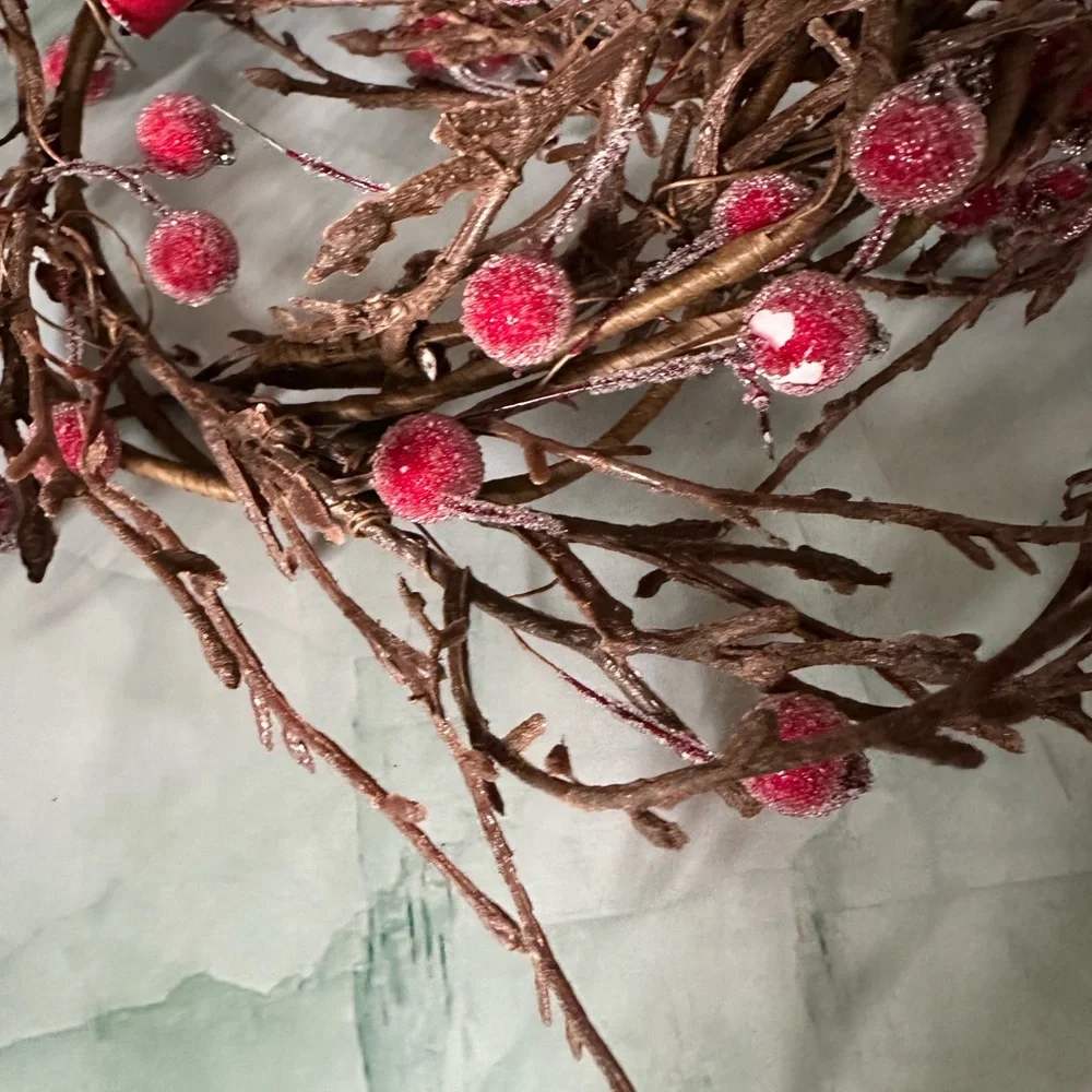 Set of 2 Ashland Festive Berry Garland - Red and Brown